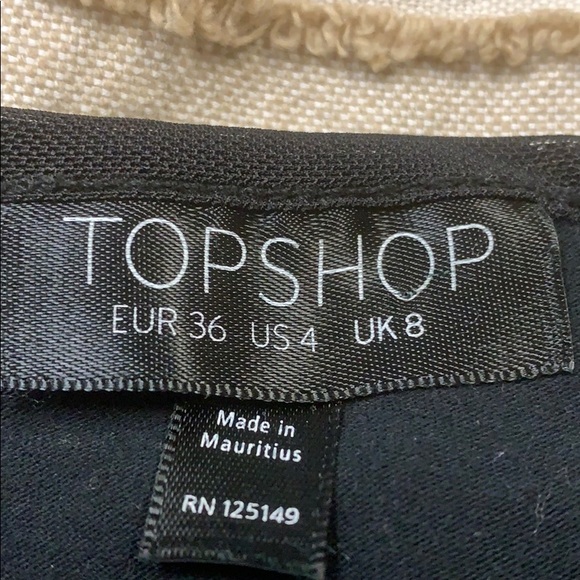 Topshop little black dress with sheer tulle bottom - Picture 2 of 6